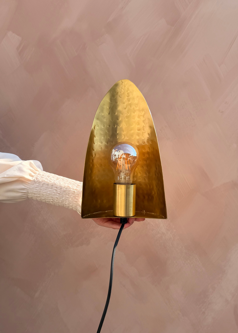 Wandlamp goud – vintage design