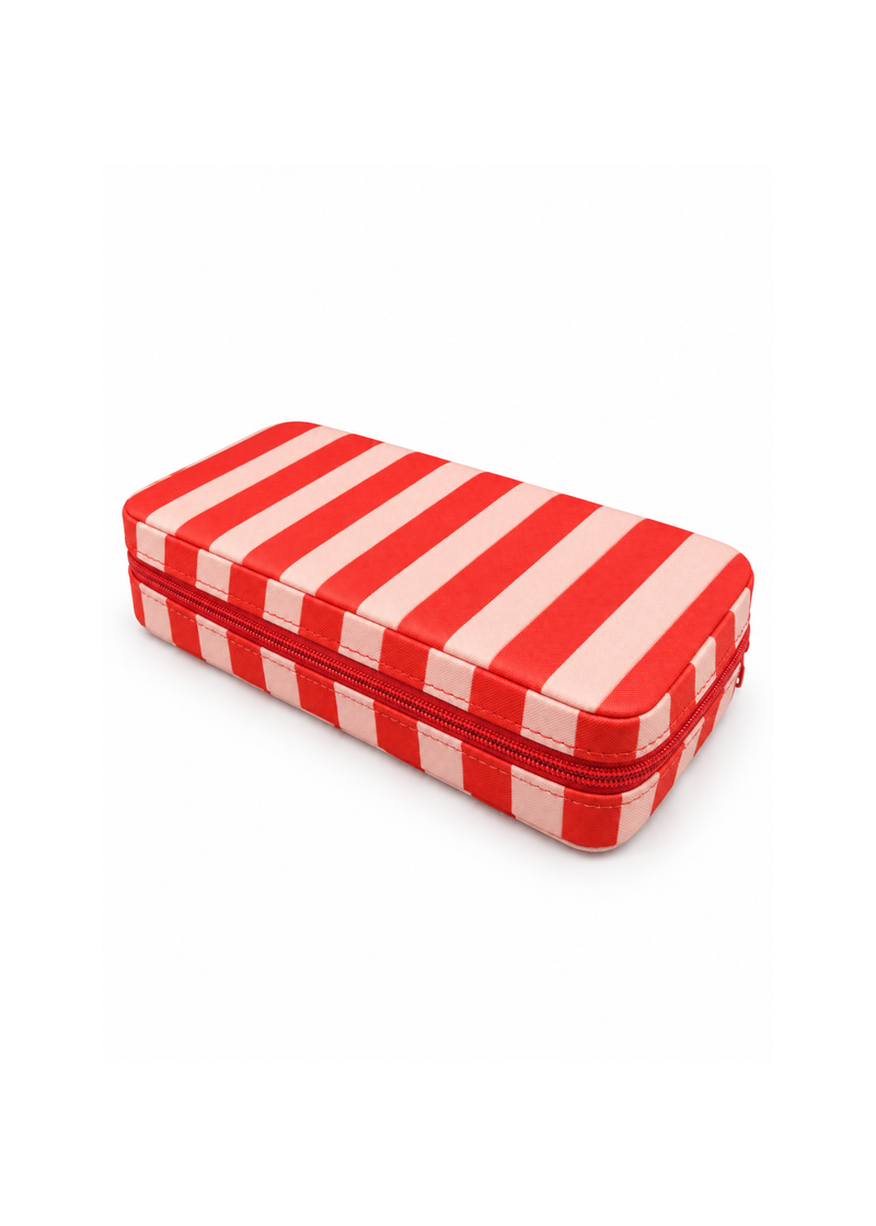 Sieradendoos rood met strepen