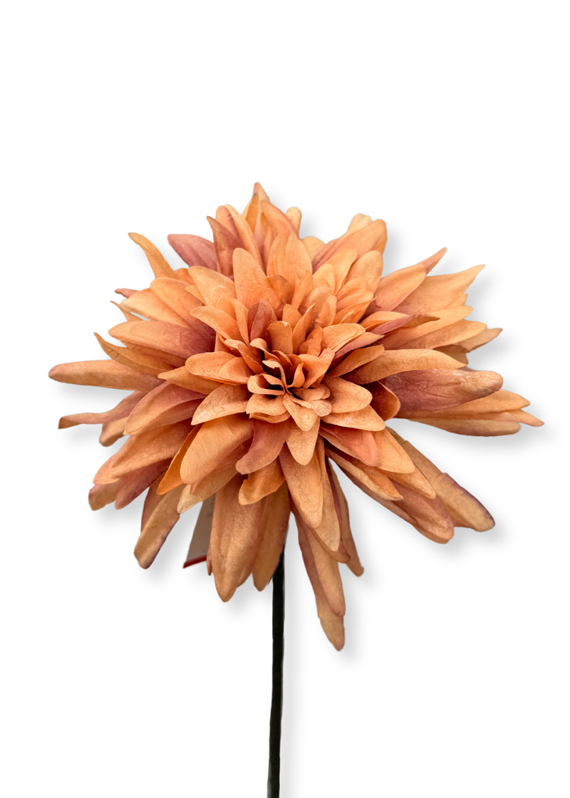 Kunstbloem dahlia – terracotta oranje
