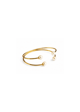 Goudkleurige verstelbare armband met parels