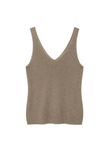 Lurex Top – Taupe/Zilver
