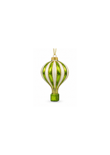 Glazen kerstornament luchtballon groen