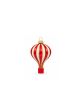 Glazen kerstornament luchtballon rood