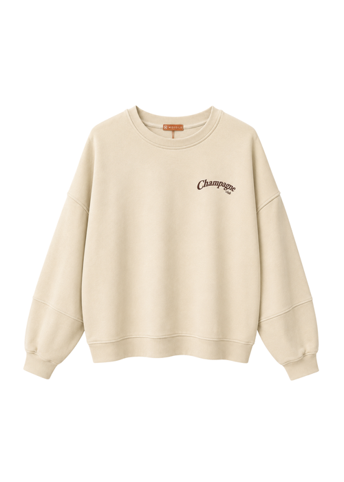Mooij champagne club sweater – Crème
