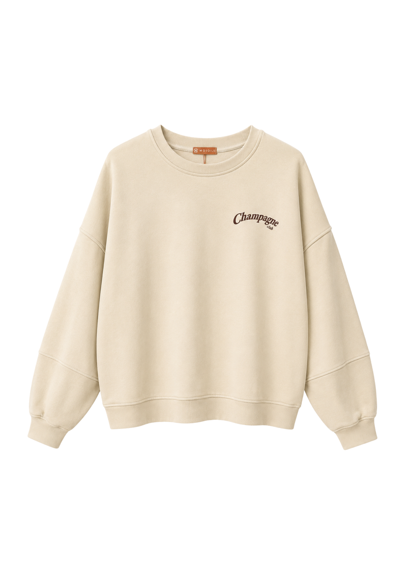 Mooij champagne club sweater – Crème