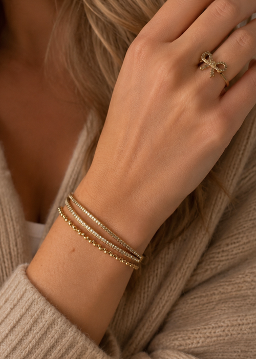 Bangle two sparkle - goud