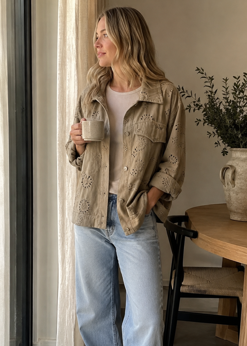 Broderie jasje – Taupe