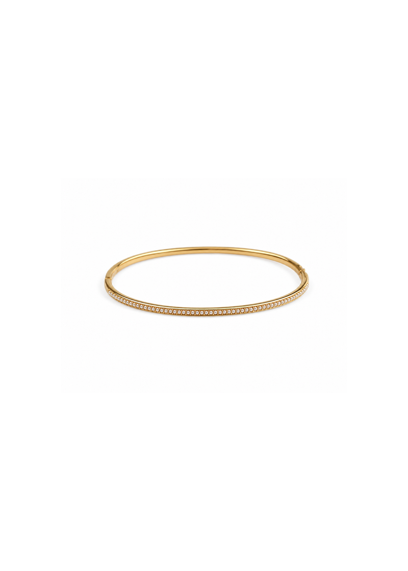 Bangle pearl - goud