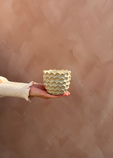 Bloempot met Schubbenstructuur – Beige | 3 maten
