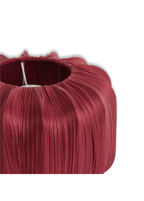 Geplooide lampenkap – Bordeauxrood | Light & Living