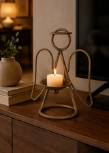 Clayre & Eef waxinelichthouder engel – oud goud