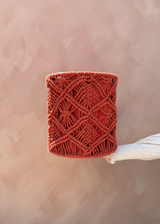 Terracotta bloempot met gevlochten patroon – 3 maten