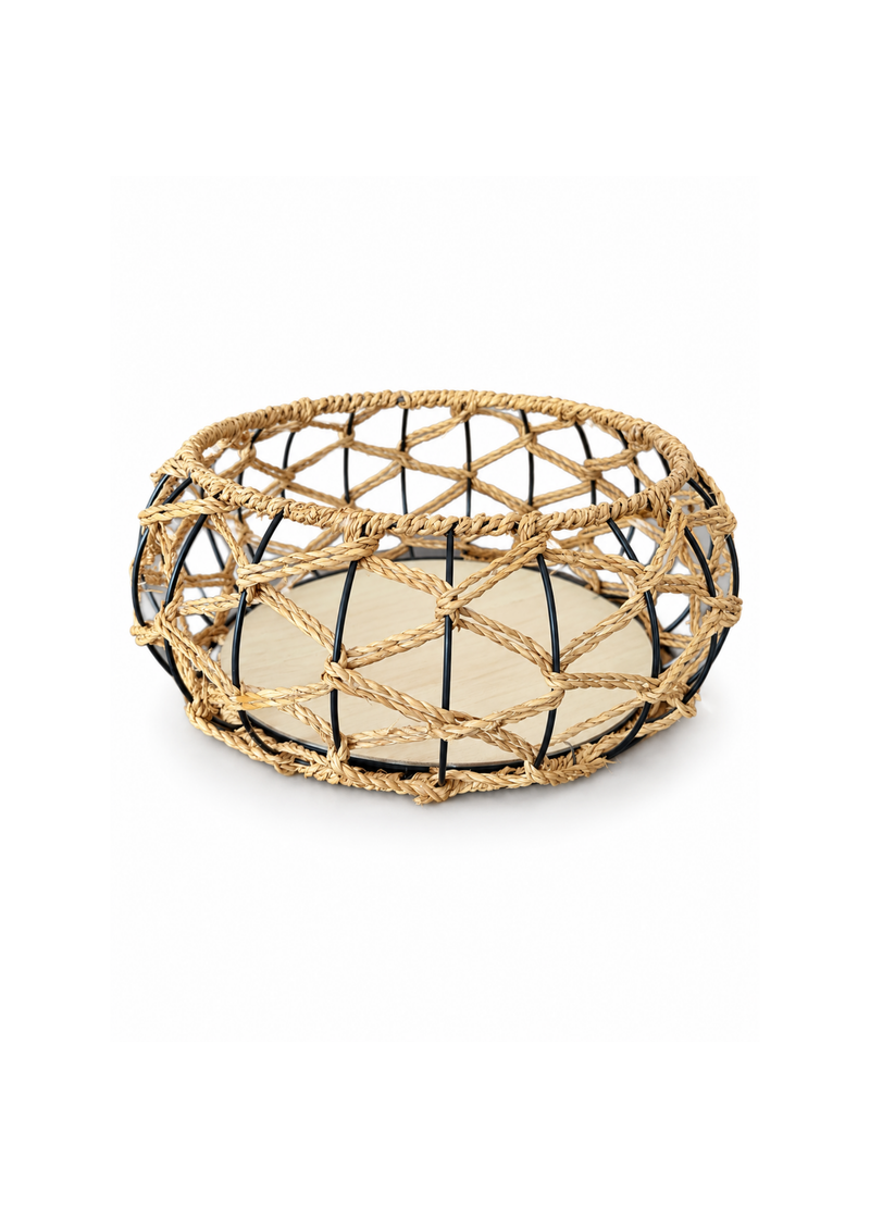 Decoratieve Mand met Gevlochten Detail