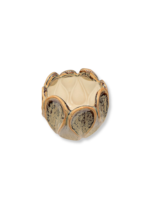 Bloempot klein – Beige & Bruin