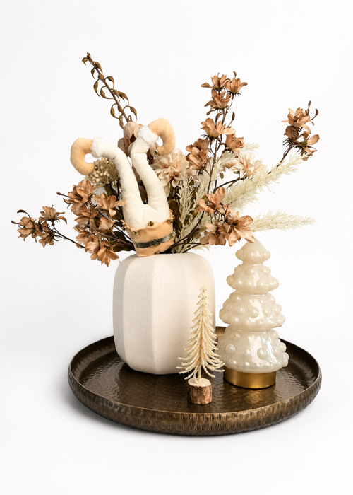 Complete kerstdecoratieset – naturel & goud