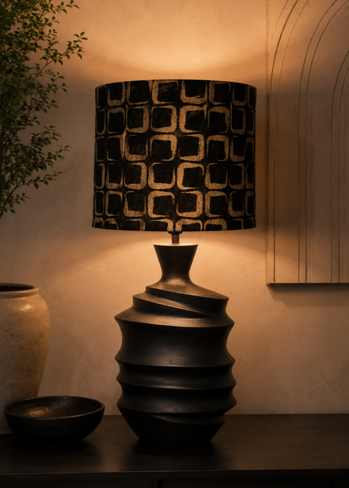 Lampenvoet zwart - metaal - 51 cm