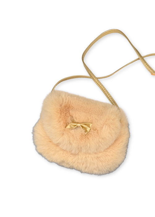 Kindertasje Teddy met Strik – Beige