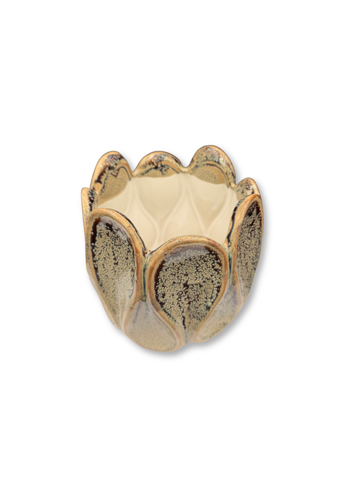 Bloempot middel – Beige & Bruin