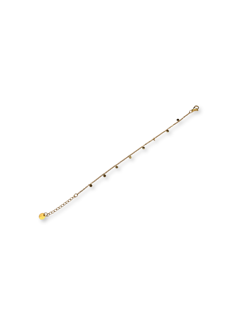 Goudkleurige armband met kleine muntjes