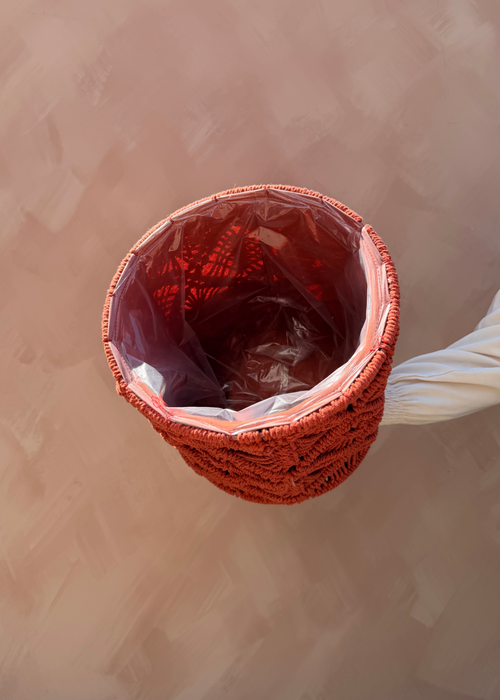 Terracotta bloempot met gevlochten patroon – 3 maten