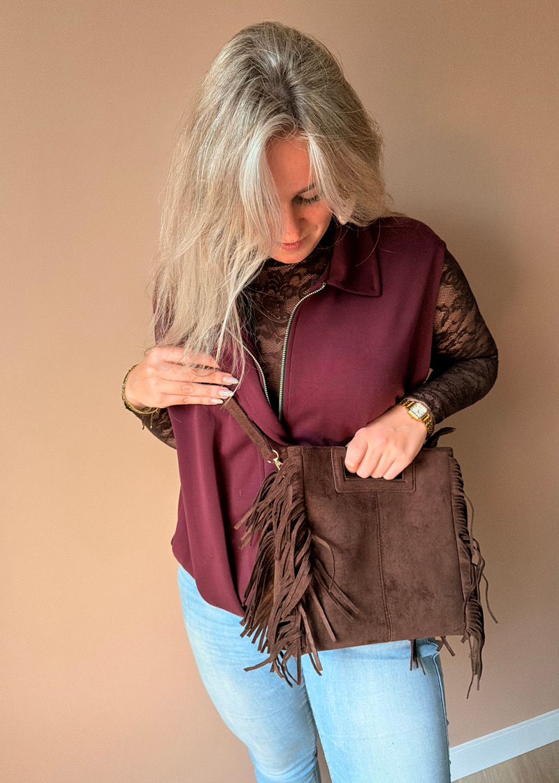 Tasje met franjes – 3 kleuren