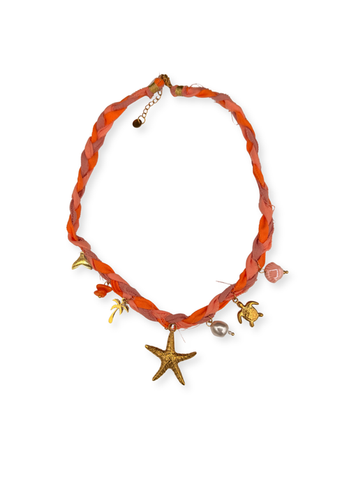 Statement ketting met zeebedels