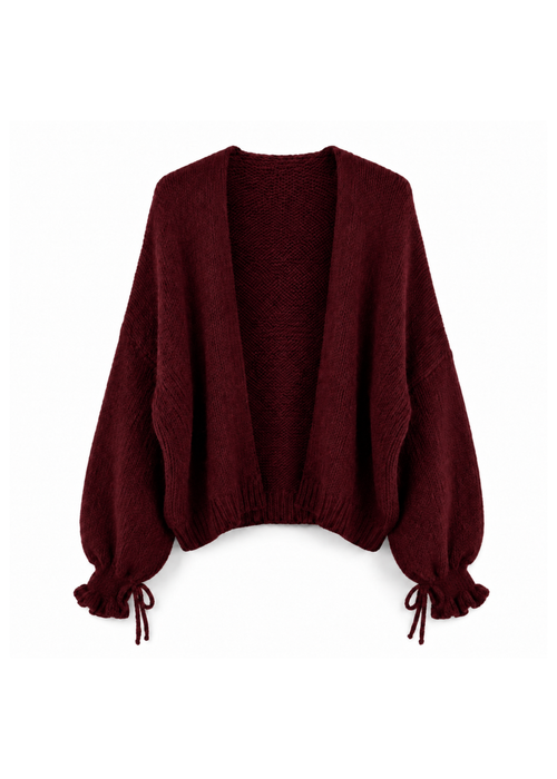 Gebreid vest met ruches en strikjes - ONE SIZE - 6 kleuren