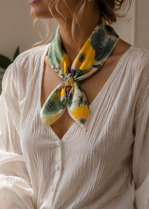 Neksjaaltje met bloemenprint