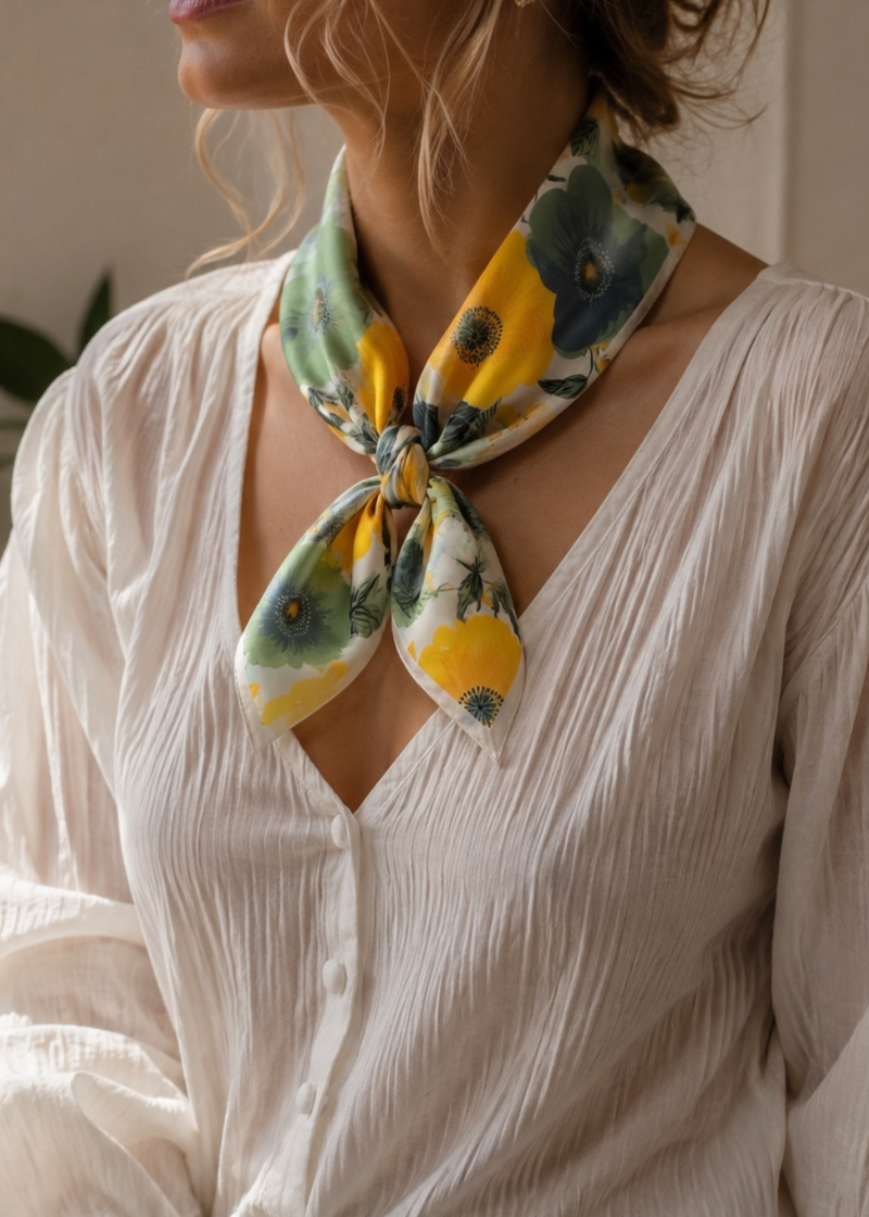 Neksjaaltje met bloemenprint