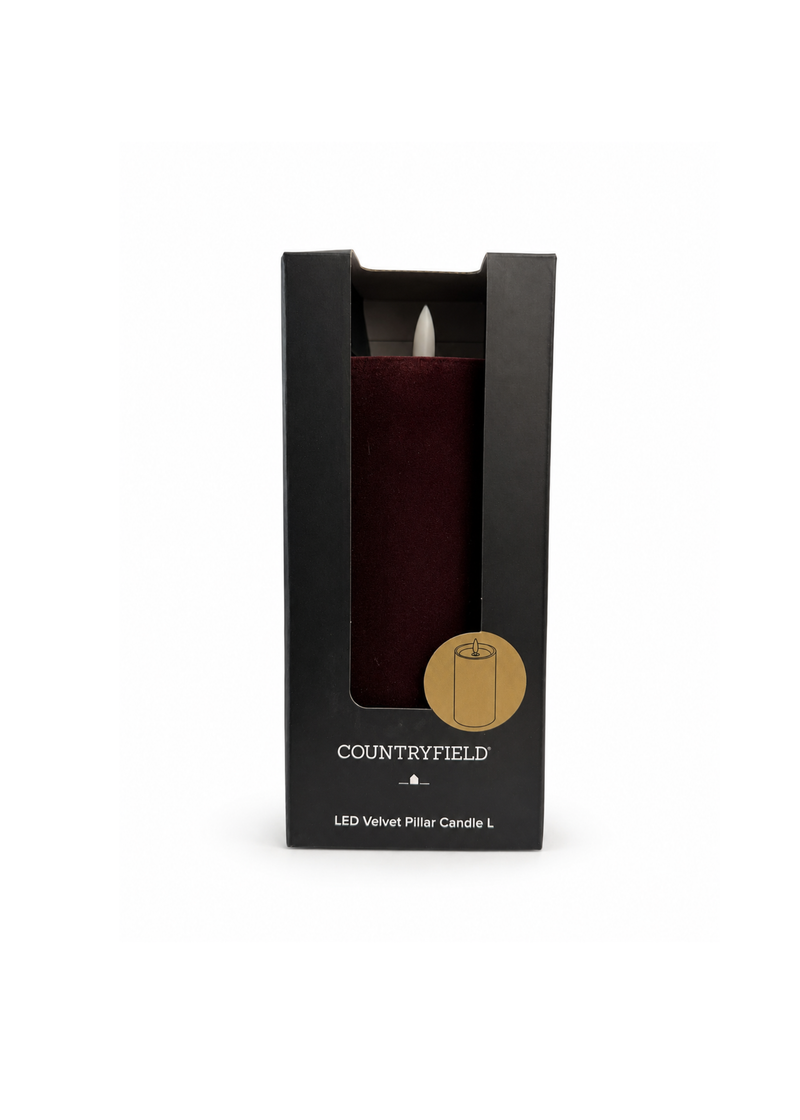 Countryfield LED velvet stompkaars – kleur bordeaux - maat M & L