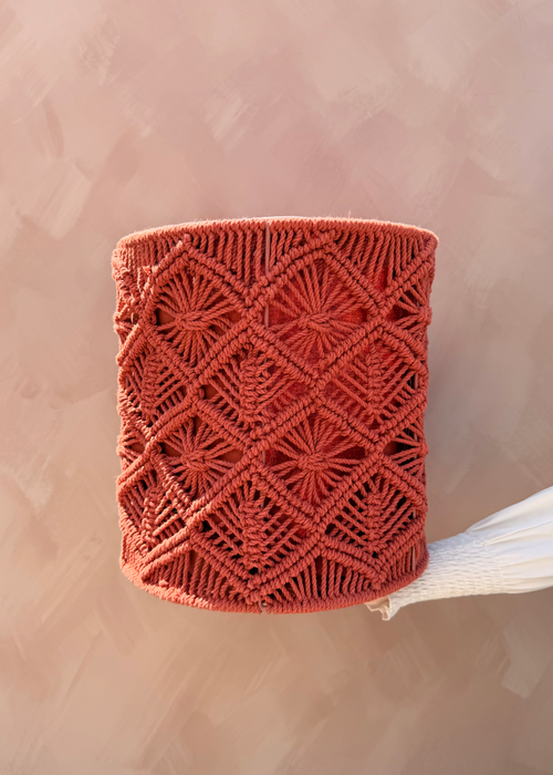 Terracotta bloempot met gevlochten patroon – 3 maten