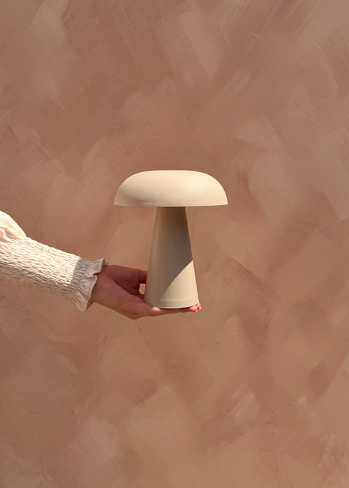 Boltze Home Tafellamp op Batterij – Beige | 17 cm