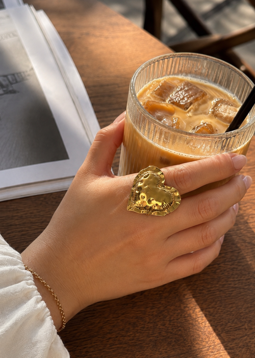 Statement ring hart – Goudkleurig