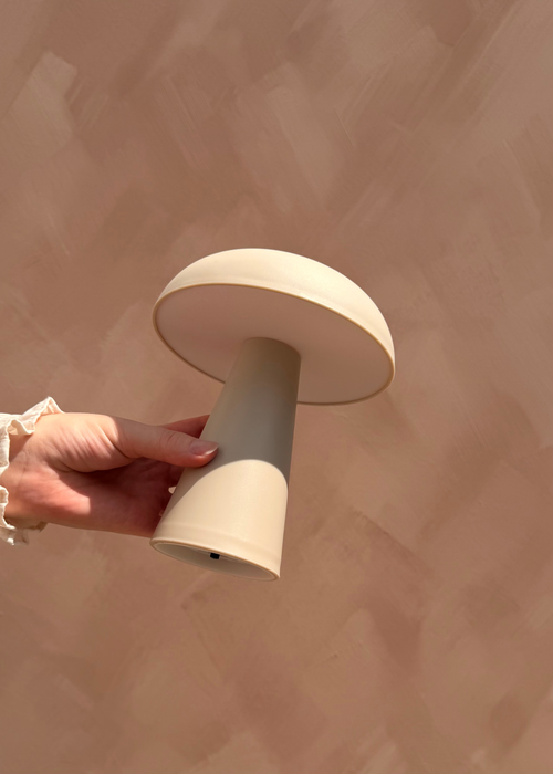 Boltze Home Tafellamp op Batterij – Beige | 17 cm