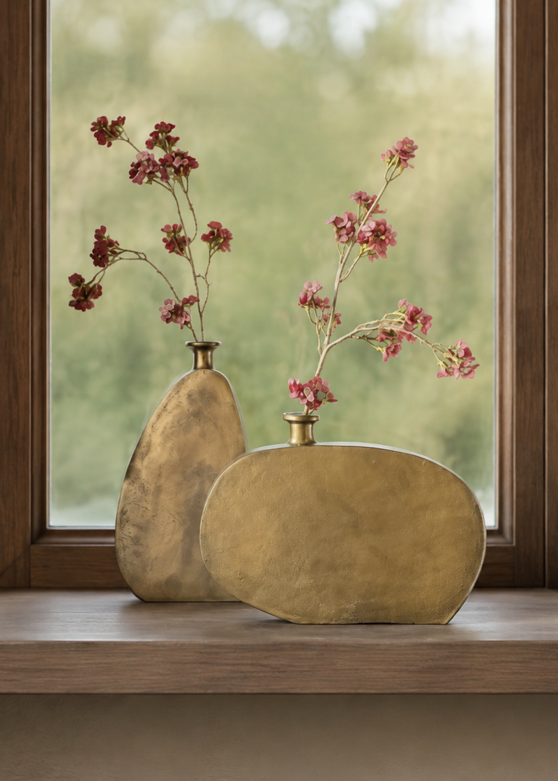 Vazen set antique gold