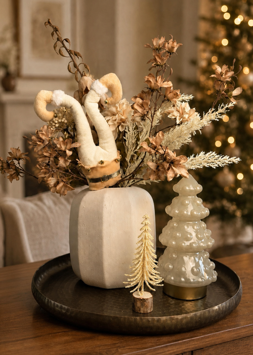 Complete kerstdecoratieset – naturel & goud