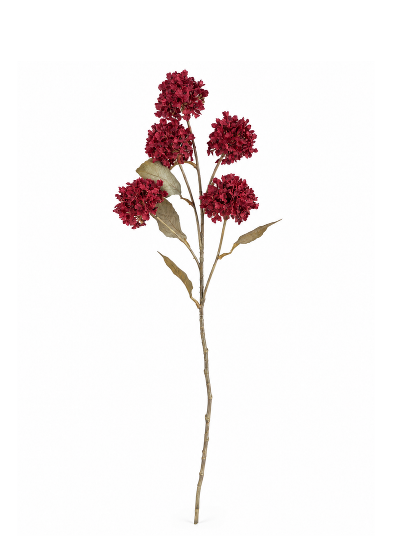 Kunsttak hydrangea burgundy – 72 cm