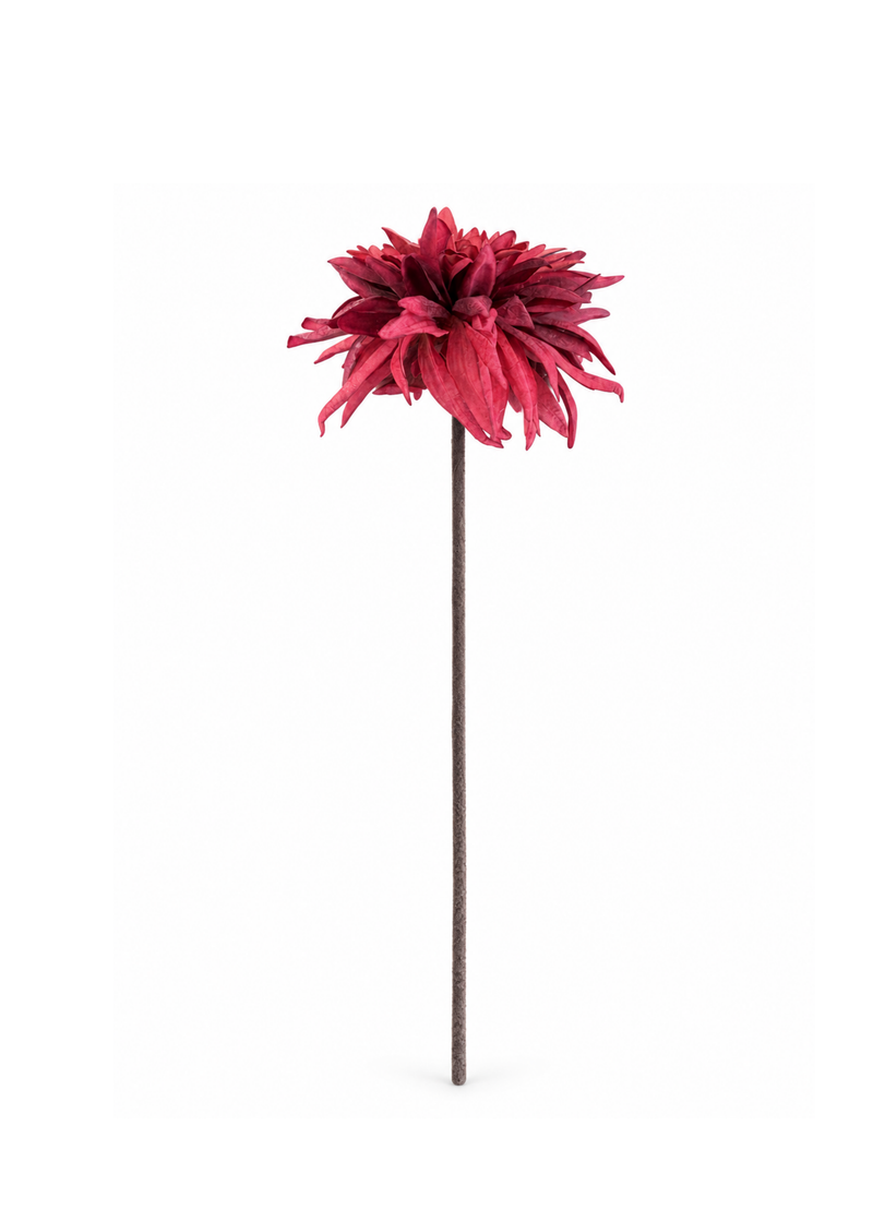 Kunsttak dahlia burgundy/roze – 50 cm
