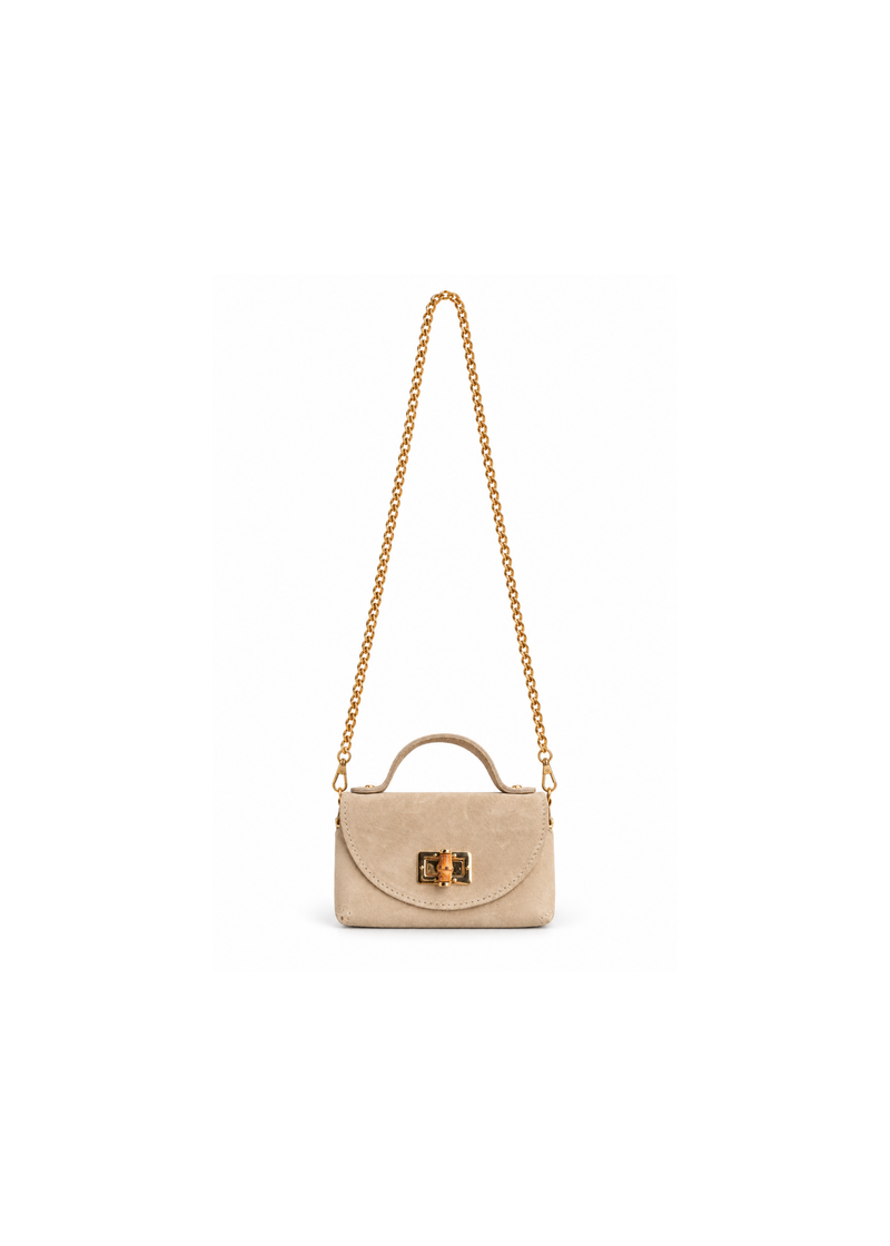 Leren mini handtas - 4 kleuren