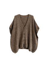 Oversized gebreid pull-over taupe