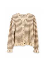 Gestreept vest crème/beige