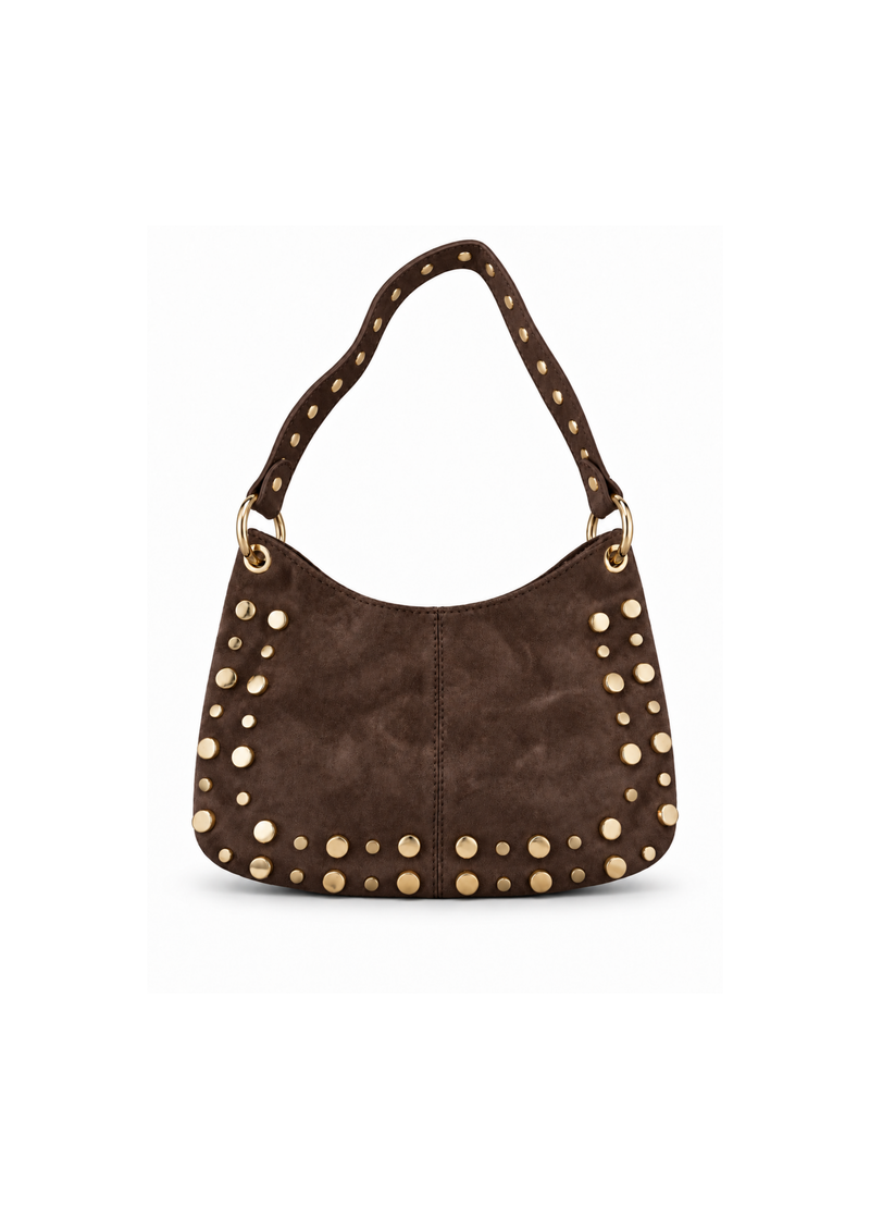 Schoudertas met studs - 2 kleuren