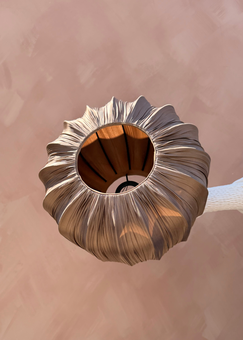 Geplooide lampenkap – Taupe