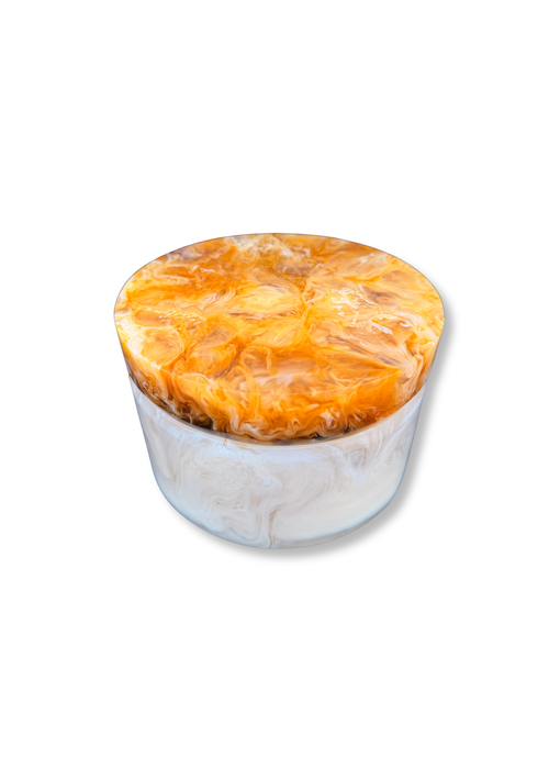 Light & Living Decoratiebak KELIMUTU – Wit/Oranje | Ø15 x 9,5 cm