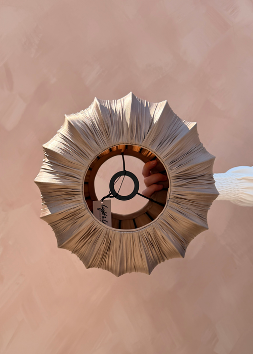 Geplooide lampenkap – Taupe