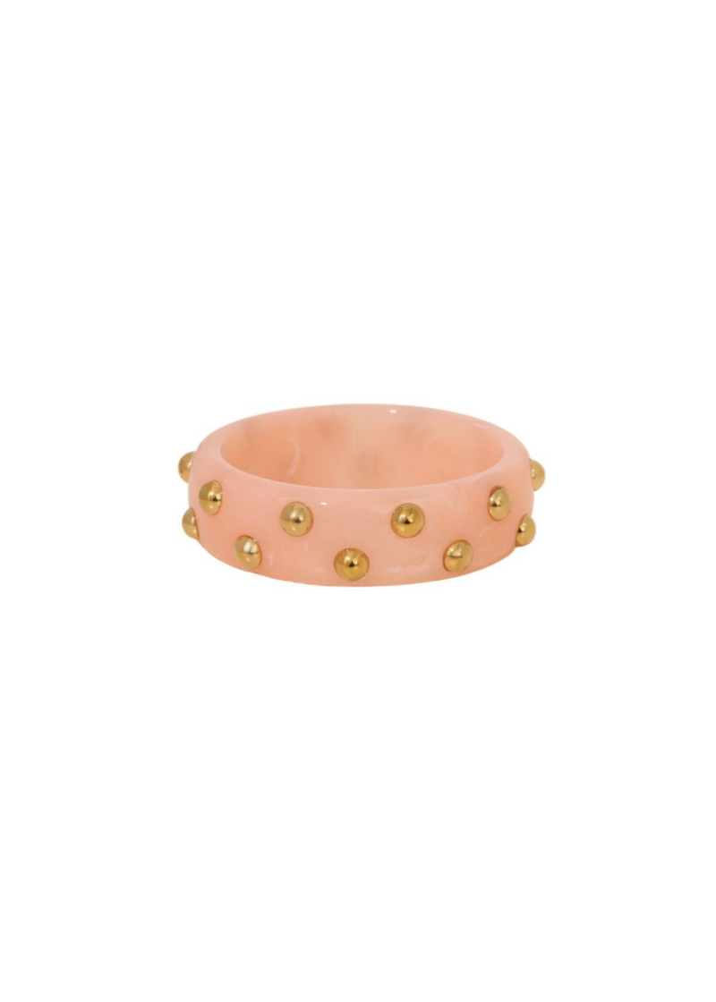Roze bangle met gouden details