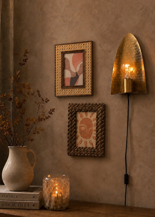 Wandlamp goud – vintage design