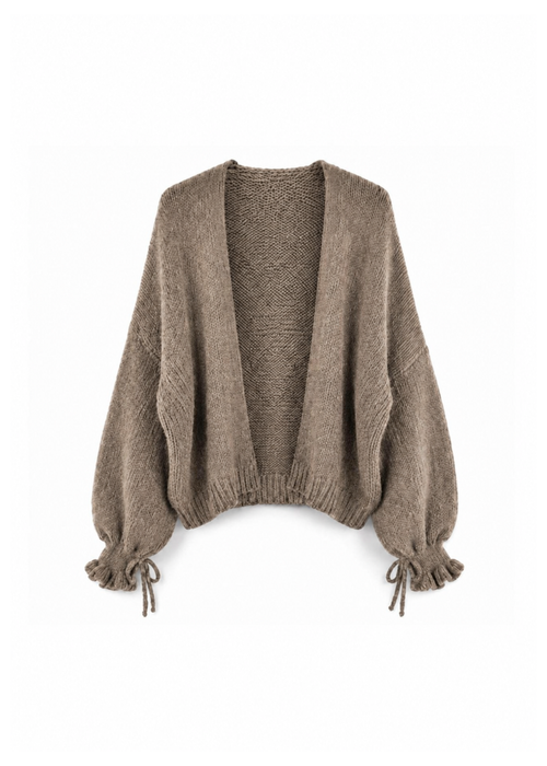 Gebreid vest met ruches en strikjes - ONE SIZE - 6 kleuren
