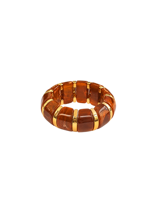 Statement armband bruin