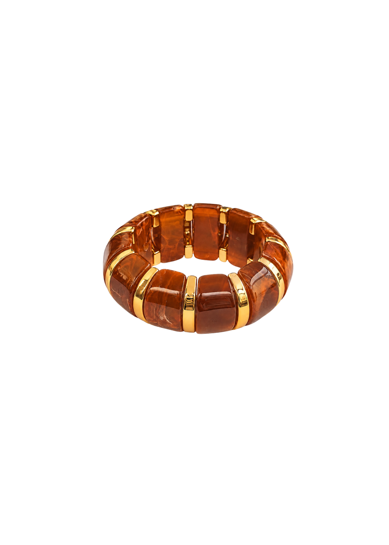 Statement armband bruin